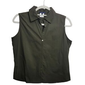 Tailor New York Green Tank Blouse Size Medium